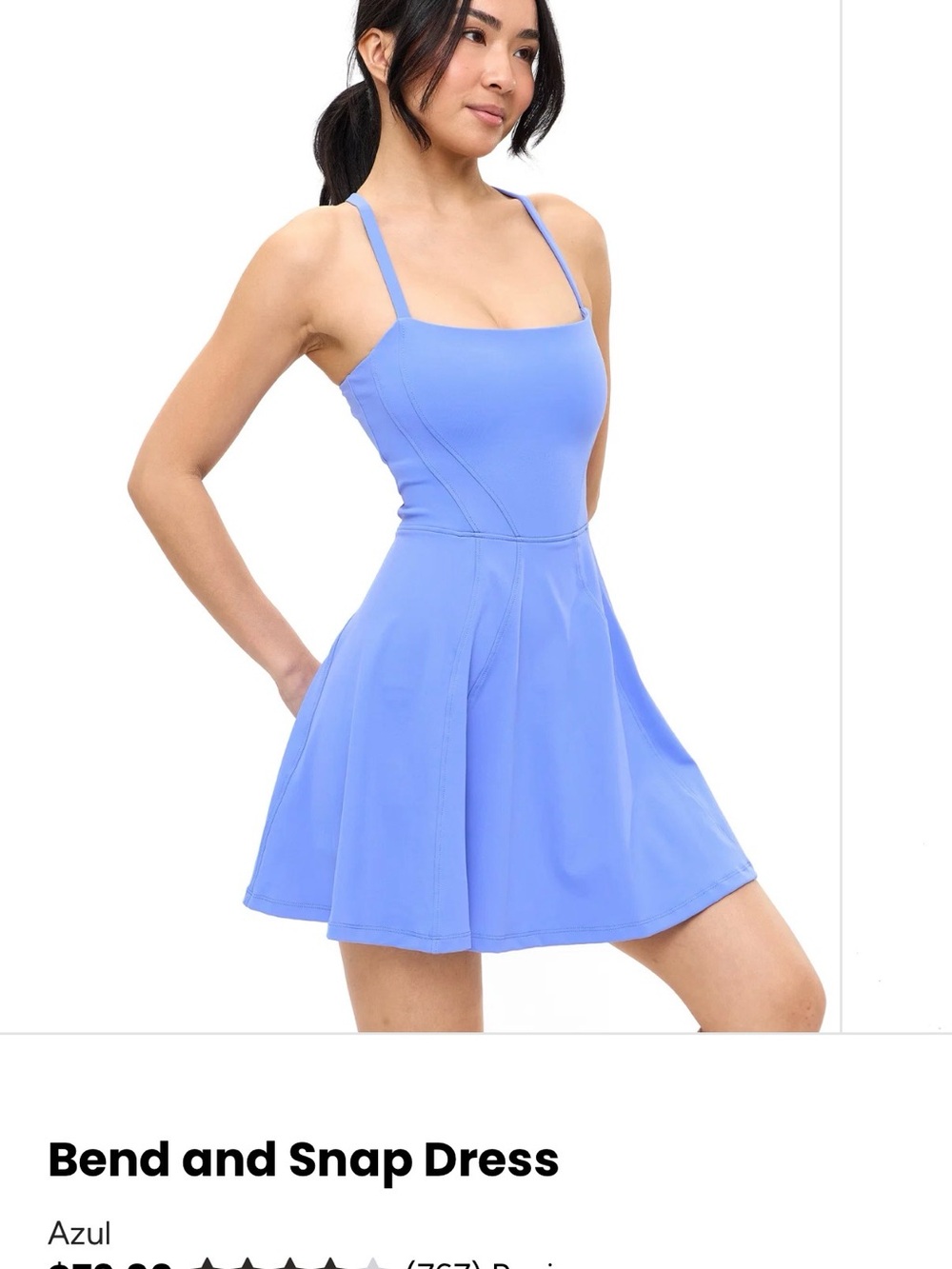 BuffBunny Azul Blue Fit-and-Flare Mini Dress